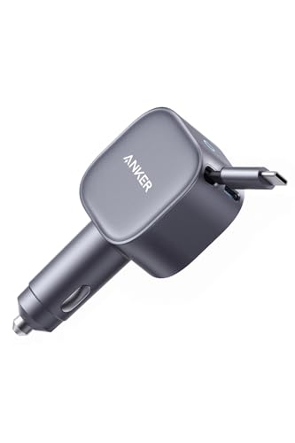 Anker Nano Car Charger (75W, 巻取り式 USB-Cケーブル) iPhone Galaxy Android スマートフォン ノートPC iPad 各種 その他機器対応 1枚目 画像