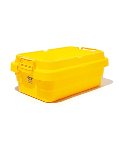 GORDON MILLER 車用 ロータイプ 30L スタッキングトランクカーゴ 収納ボックス オーガナイザー イエロー 蓋付き 屋外 座れる 大容量 1744764 1枚目 画像