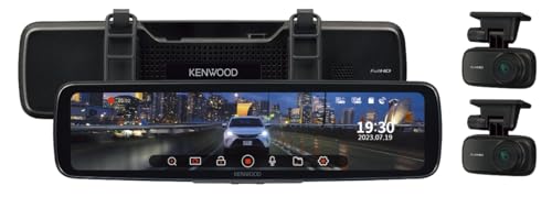 ケンウッド ドライブレコーダー DRV-EM4800 ミラー型 デジタルミラー IPS液晶 前後高感度PureCel Plusセンサー搭載 フルハイビジョン録画 バンド式装着 ミラレコ KENWOOD [出張取付サービス対応] 1枚目 画像