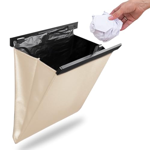 【多車種対応】車用ゴミ箱 車用品 車 便利グッズ 小物入れ POPOT (ベージュ) 画像1