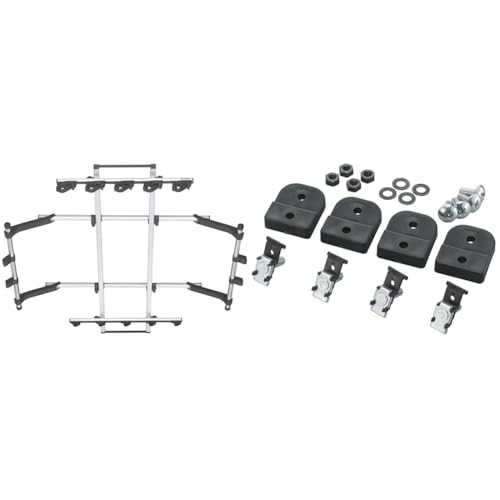 【 セット買い 】 カーメイト(Carmate) inno(イノー) 【5本積み可能】 クランプ式 ロッドホルダー 取付オプション 角穴アダプターS 取付セット 適合車種例 ワゴンR / ソリオ / スペーシア / CX-5 / ハスラー 等 車載 釣り竿 ホルダー ロッドキャリー 天井 収納 車内収納 キャリア サイドバー ハンガーバー フィッシング 竿掛け IF16 + IF52 画像1
