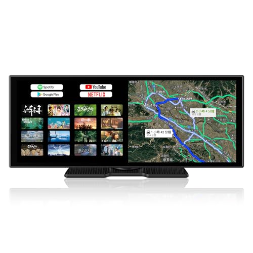 【公式】オットキャスト ポータブルディスプレイオーディオ OTTOCAST ScreenFlow ワイヤレスCarPlay/Android Auto対応でYouTubeやNetflixも視聴可能 androidナビ 音楽/通話/音声操作(Siri/Google) Bluetooth/AUX/FM 2画面分割 取付け簡単 技適取得済 TFカード対応 オンダッシュモニター 1枚目 画像