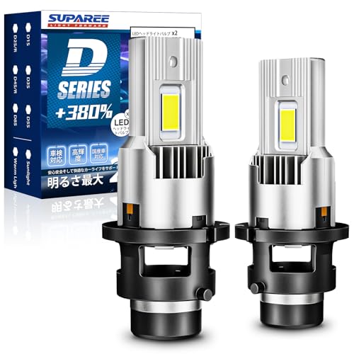 SUPAREE D4S LED ヘッドライト 車検対応 ポン付け 爆光 d4s led 配線レス 専用 業界最新アップグレード版 ファン付き 18000lm 35W*2 DC12V 6500K 暗区なし 加工不要 キャンセラー内蔵 1枚目 画像