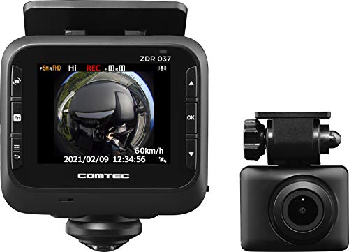 コムテック 車用 ドライブレコーダー 360度全方位+リヤカメラ搭載 ZDR037 800万画素360°カメラ全方位録画 STARVIS搭載リヤカメラ 後続車接近お知らせ機能搭載 日本製 3年保証 GPS 駐車監視 補償サービス2万円 COMTEC [出張取付サービス対応] 画像1