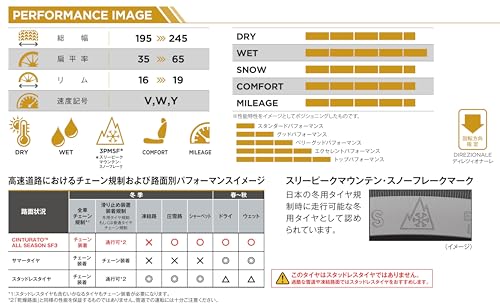PIRELLI(ピレリ) オールシーズン 245/35R19 CINTURATO ALL SEASON SF 3 93Y XL タイヤのみ・ホイールなし 4本セット 4340700 中間 画像