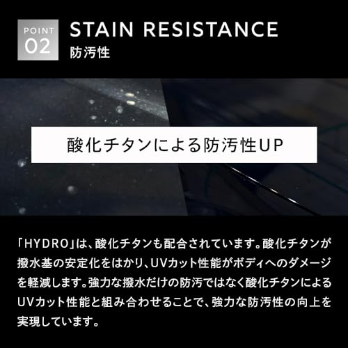 【DETAIL ARTIST】 HYDRO 『グラフェン&チタン配合の高性能トップコート』車用コーティング剤 トップコート 大容量 強撥水 艶 500ml 洗車 アロマウッドの香り ディテールアーティスト 中間 画像