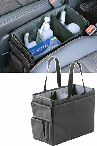 サンワダイレクト コンソールボックス 汎用 幅18cm 折りたたみ 取っ手付き 車内 収納 ボックス トランク Mサイズ 200-CARBG002 1枚目 画像