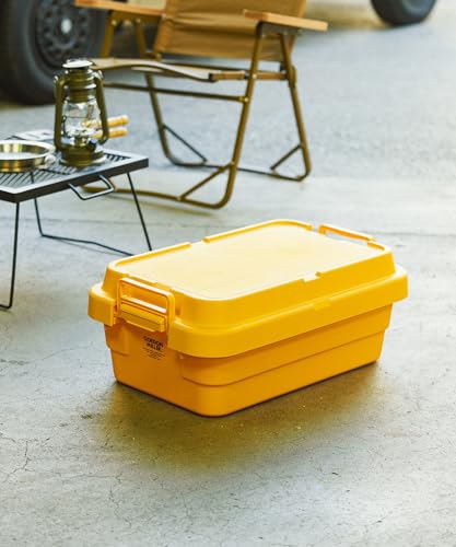 GORDON MILLER 車用 ロータイプ 30L スタッキングトランクカーゴ 収納ボックス オーガナイザー イエロー 蓋付き 屋外 座れる 大容量 1744764 中間 画像