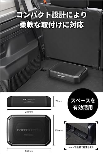 Pioneer スピーカー TS-WX140DA20cm×13cm パワードサブウーファー カロッツェリア 中間 画像