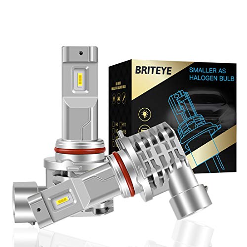 Briteye hb3 led ハイビーム用 ledバルブ ヘッドライト 9005 一体型 6500K ホワイト CREEチップ搭載 ファンレス 車用 車検対応 (2個入) 画像1