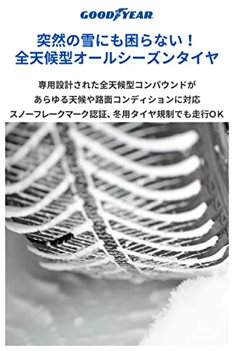 グッドイヤー(GOODYEAR) オールシーズン 185/60R16 86H Vector 4Seasons Hybrid タイヤのみ・ホイールなし 4本セット 05609601 最後 画像