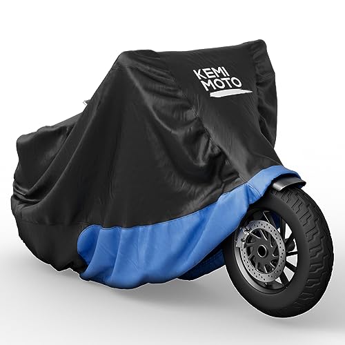 【革新版】KEMIMOTO レブル250/500/1100用 バイクカバー 防水300D厚手 UVカット 紫外線防止 高防風 防埃 防雨 防雪 反射テープ付き 色褪せない 耐用 盗難防止 収納袋付き ホンダのレブル用カバー ブルー 1枚目 画像