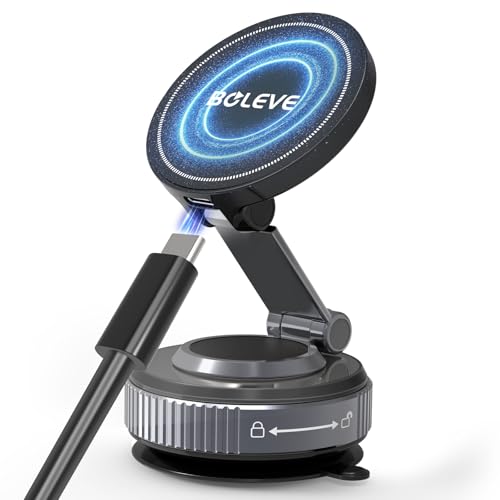 【2025新登場・15W急速充電】スマホホルダー 車 ワイヤレス充電 マグネット【ナノジェル吸盤・360°回転】MagSafe 車載ホルダー 超強N55磁石 折りたたみ式 カー用品 片手操作【非MagSafe機種OK/吸盤水洗いOK/革もOK/跡残らず】iPhone 17/iPhone 17 Pro/iPhone 16/Sony/Galaxy/HUAWEI/Google/その他Qi機種 画像1