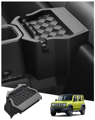ruiya スズキ ジムニー jb64 リアコンソール ジムニーシエラ jb74 専用 リア コンソールボックス 多重収納&スマホ/タブレットスタンド付き ジムニー 収納ボックス トレイ 工具不要 簡単設置 後席倒し対応 ABS素材 小物入れ 車内 収納 ジムニー ノマド アクセサリー ジムニーシエラ カスタムパーツ 1枚目 画像
