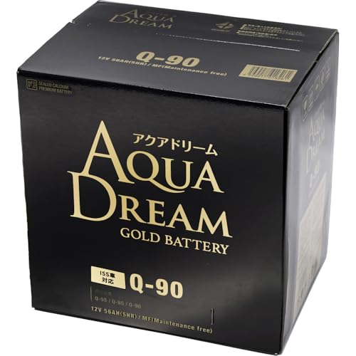 アクアドリーム 国産車 アイドリングストップ車対応バッテリー GOLD BATTERY GB Q-90 (互換/Q-55/Q-85/Q-90) メンテナンスフリータイプ AQUA DREAM 画像1