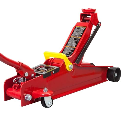 BIG RED フロアジャッキ 油圧式 ガレージジャッキ スチール 2.5t 最低位85mm/最高位380mm 低床 ポンプ式 ローダウン コンパクト タイヤ交換 レッド 1枚目 画像