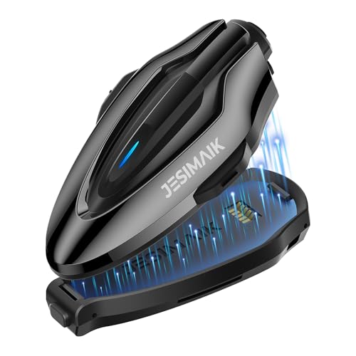 JESIMAIK バイク インカム H6 バイク用インカム QIK-Mesh2.0 音楽ながら通話 6人同時通話 デュアルチップ 磁気取付 FMラジオ 音楽共有 4種効果 25H連続使用 8mm快適スピーカー HIFI音質 通信距離1600m 通信自動復帰 IP67防水防塵 7重ノイズ低減 ENC&DSP&CVC 異なるデバイス接続 Qualcomm Bluetooth 盗難防止 技適認証済み 1枚目 画像