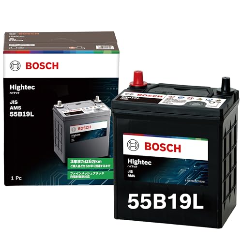 BOSCH (ボッシュ) 国産車バッテリー HT-55B19L Hightec JIS AMS 充電制御車・標準車対応 (HTP-60B19L 後継モデル) 1枚目 画像