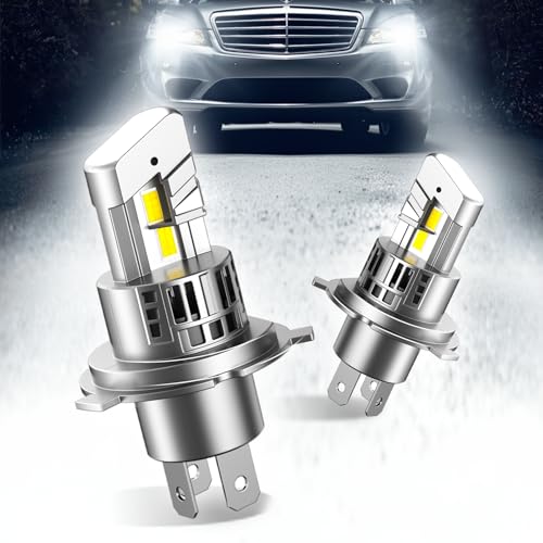 SEALIGHT 高輝度H4 LEDヘッドライト【30000LM・6500K・50W】 32連7535 CSP Hi/Lo切替 LEDチップ キャンセラー内蔵 DC9V-16V 車検対応 1:1サイズ 無極性＆ポン付け 三重放熱 60000時間長寿命 IP67防水 車/バイク 2個入り 2年保証 S1pro-H4 1枚目 画像