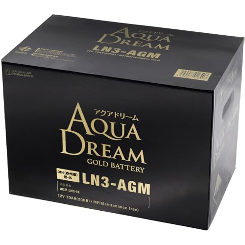 アクアドリーム 輸入車 DIN規格(欧州車仕様) アイドリングストップ車対応バッテリー GOLD BATTERY GB LN3-AGM (主な互換/LN3) AGMタイプ AQUA DREAM 1枚目 画像