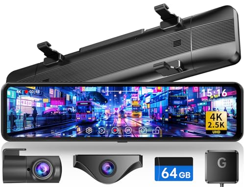 Changer ドライブレコーダー ミラー型 分離【2025進級版&4K+2.5K&ズーム機能&11インチ分離型】 フロントカメラ分離式 GPS搭載 Type-C電源 上下+左右画像逆転可 起動音調整可 バック連動 24時間駐車監視 フロントカメラ360°回転可 LED信号対応 地デジ干渉対策 64GBメモリカード付属 リアカメラ車内外専用取付ブラケット付属(T826令和7年新版) 1枚目 画像