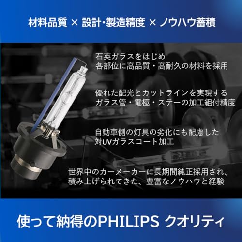 フィリップス HID ヘッドライト D4S 【新車検・ロービーム車検対応】 6000K 42V 35W 純正交換用 車検対応 3年保証 PHILIPS 【Amazon.co.jp限定】 中間 画像