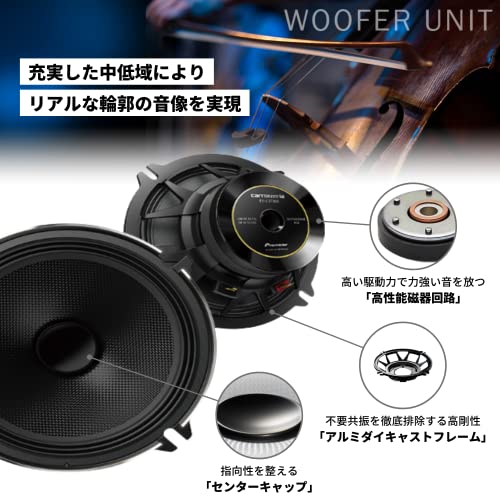 Pioneer スピーカー TS-C1736S-2 17cm カスタムフィット セパレート 2ウェイ ハイレゾ対応 カロッツェリア 中間 画像