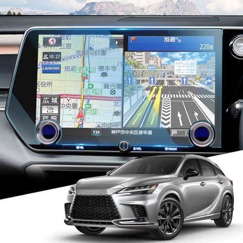 WEIPIN カーナビ フィルム ガラス製 新型 レクサスrx ナビ フィルム 14インチ カーディスプレイ レクサスrx500h rx450h+ rx350h rx350 パーツ カーナビ 保護フィルム lexus rx 5代目 9H 傷防止 HD 低反射 高感度タッチ 自己吸着 新型レクサス rx アクセサリー パーツ 内装 1枚目 画像