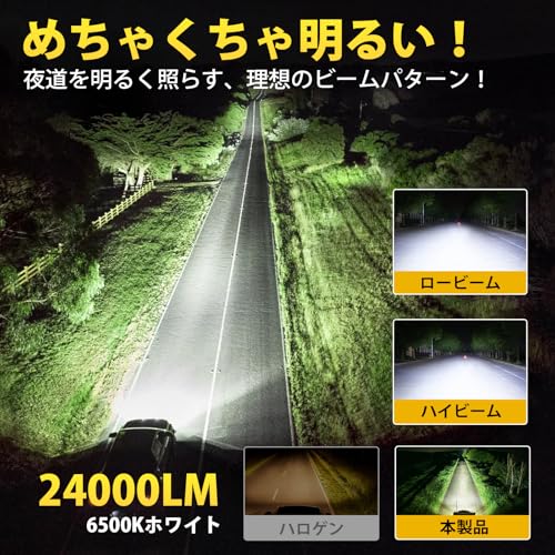 【コンパクト最強!】Perrace D4S LED ヘッドライト ポン付け 爆光 24000LM 高輝度 6500Kホワイト 35W*2 静音ファン搭載 ノイズ対策 取り付け簡単 車検対応 長寿命キャンセラー内蔵 配線レス 2個1セット 中間 画像