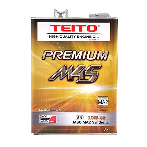 TEITO バイク エンジンオイル 化学合成油 (全合成油) MA2規格適合 4サイクルエンジンに オートバイ用 日本製 耐熱 耐久性 TEITO PREMIUM M4S 10w40 4L 1枚目 画像