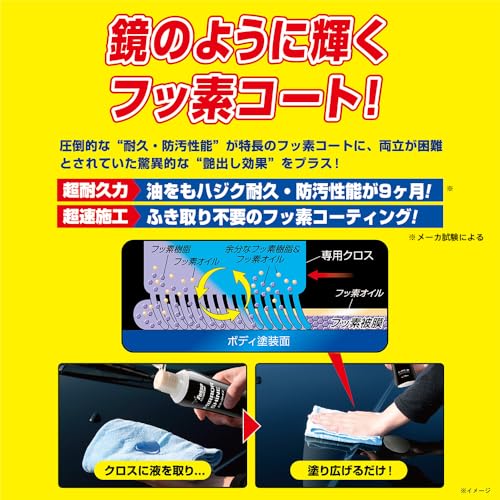 ソフト99(SOFT99) コーティング フッソコート鏡艶(ミラーシャイン)ライトカラー専用 250ml 自動車塗膜の保護・艶出し用 専用クロス 00351 最後 画像