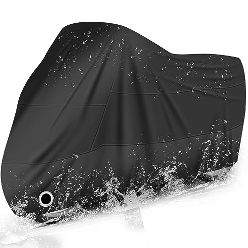 LIHAO バイクカバー 大型 防水 耐熱 紫外線防止 通気 盗難防止 携帯便利 収納バッグ付き スクーター カバー 画像1