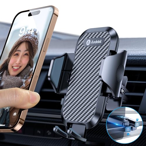 【2025年改良/最強の安定感】 Andobil スマホホルダー 車 【噛み込み式クリップ&耐荷重20KG】 エアコン 車載スマホホルダー 取付簡単 車 スマホスタンド 片手操作 携帯ホルダー 95%以上の吹き出し口対応 車載ホルダー 360度調整 iPhone SE 17 16 15 14 13 Plus Pro Max Xperia AQUOS arrowsなど全機種対応 手帳型ケース対応 画像1