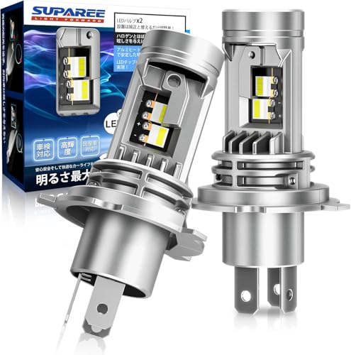 SUPAREE h4ledヘッドライト 爆光 車検対応 熱分離高光効LEDチップ h4 led ヘッドライト 6500K 30000lm hi/lo切替 車用 9-16V 四重放熱 静音ファン ハロゲンサイズ 1枚目 画像