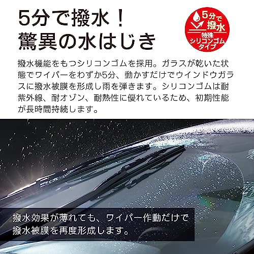 PIAA(ピア) ワイパー 替えゴム 650mm 超強力シリコート 特殊シリコンゴム 1本入 呼番111 SMR650 最後 画像