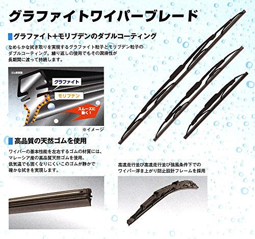 【フロント&リア 3本セット】 ワイパー ワイパーブレード 3本 450mm 400mm リア300mm グラファイト ミラ ジムニー ジムニーシエラ ジムニーワイド ダイハツ スズキ L500S L500V L502S L510S L510V L200S L200V L210S L210V L220S JB23W JB33W JB43W FESCO フェスコ GW4540GW30 中間 画像