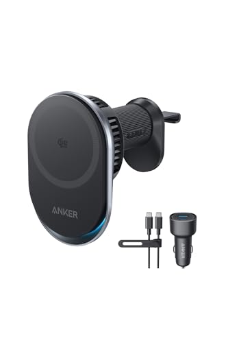 Anker Prime Wireless Car Charger (MagGo, AirCool, Pad) ブラック Qi2 25W対応 ワイヤレス充電器 車 エアコン口取り付け MagSafe対応 iPhone 17シリーズ iPhone Air 対応. スマホホルダー 画像1