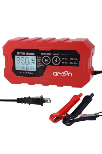 【Amazon.co.jp限定】 エーモン(amon) バッテリーチャージャー 4869 バッテリー交換頻度を低減 サルフェーション除去 電圧チェッカー機能 ディープサイクルバッテリー対応 自動充電モード PSEマーク取得済 画像1