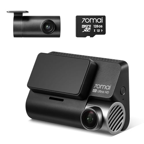 【最新4K UHD超高精細記録】70mai Dash Cam 4k A810 ドライブレコーダー 前後2カメラHDR対応 小型ドラレコ 液晶画面 STARVIS 2搭載 SONY製IMX678センサー 超強暗視 24時間駐車監視 ADAS安全運転支援 GPS内蔵 Gセンサー緊急録画 APP対応 技適認証済 全国LED信号対応ノイズ対策済 日本語取扱書 3年メーカー保証 SDカード付属(128GB) 1枚目 画像
