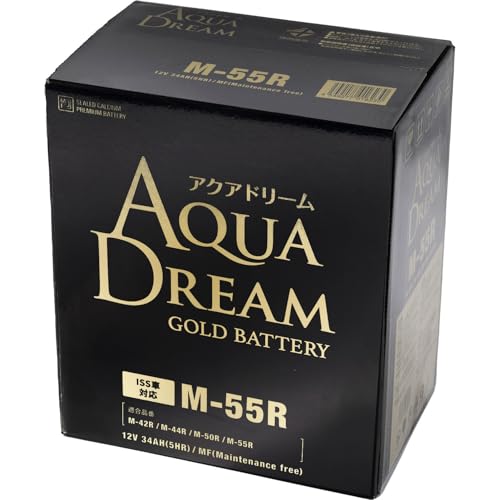 アクアドリーム 国産車 アイドリングストップ車対応バッテリー GOLD BATTERY GB M-55R (互換/M-42R/M-44R/M-55R) メンテナンスフリータイプ AQUA DREAM 1枚目 画像