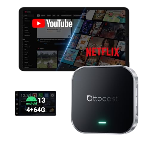 【公式】オットキャスト e2 カープレイ aiボックス OTTOCAST 2025新型OttoAibox E2 android13 ワイヤレス CarPlay Android Auto両対応 carplayワイヤレス化 YouTube/Netflixなど視聴可能 GPS内蔵 ナビ/動画の2画面同時表示 Google Playストア対応 アプリ自由にインストール可 SIMカード 車中泊 技適取得済み 画像1