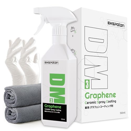 【2025新開発】グラフェンセラミックコーティング剤 車 超撥水＆新車級の艶＆UV保護 約6ヶ月耐久 強防汚 複合ナノこーてぃんぐ剤 グラフェン・SiO₂・チタン3IN1新配合 洗車用品 簡単施工 大容量 500ml 画像1