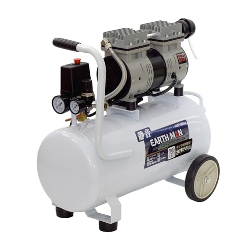 高儀(Takagi) 静音オイルレス エアーコンプレッサー 25L ACP-25SLB【オイルレスで簡単メンテ】【早いエアー充填】【タイヤ交換、空気入れ、エアブラシなど】EARTH MAN 100V 静音 小型 画像1