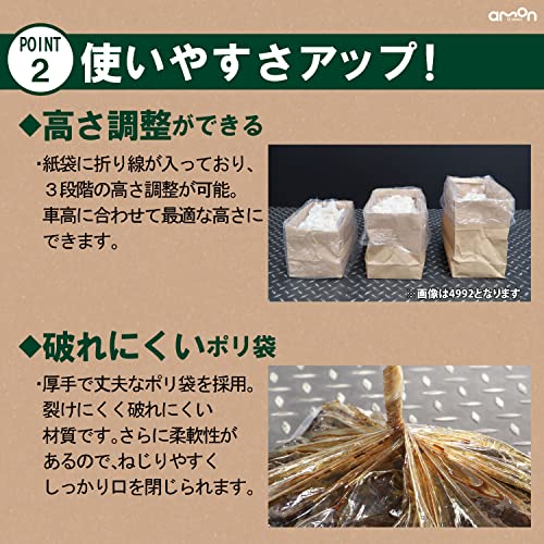 【Amazon.co.jp限定】エーモン(amon) ポイパック4.5L 3個パック オイル交換に 可燃ゴミとして処理しやすい袋状の廃油処理材 4992 中間 画像