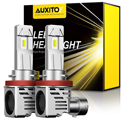 【最新 業界初モデル正規品】AUXITO H11 H8 H9 H16 LEDヘッドライト 車用 2年品質保証 新基準車検対応 ZES LEDチップ搭載 驚異の純正ハロゲンサイズ登場 99％車種対応 高輝度 6500K 12V車対応(ハイブリッド車・EV車対応) 定電流回路搭載 長寿命 高速回転冷却ファン付け 放熱性抜群 静音 瞬間起動 2個入り ホワイト - M3H11 画像1