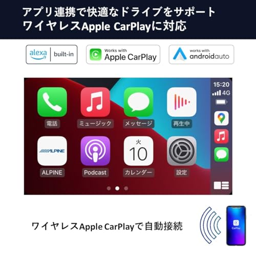 アルパイン(ALPINE) ジムニー/ジムニーシエラ(2018.7-現在)/ジムニーノマド専用 10インチ大画面カーナビ BIG X（DVD/CD/SDメカレスモデル）EX10NX2S-JI-64 中間 画像