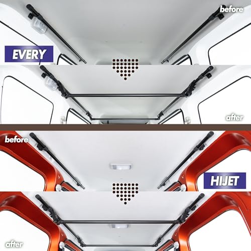 セイワ(SEIWA) ハンガーバー M サイズ 106〜109cm 2本セット (ハイゼット/エブリイ) IMP325 車内キャリアバー 車内収納 天井収納 車中泊 レジャー 釣りサーフィン スノーボード 別売サイドバー 品番:IMP320/IMP321と組み合わせ 【BURNOXシリーズ】 中間 画像