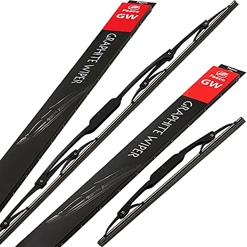 【フロントセット】 ワイパー ワイパーブレード 600mm 350mm 2本 グラファイト セレナ ノート エアウェイブ ストリーム パートナー フィット アリア デミオ ランディ 日産 ホンダ マツダ スズキ FESCO フェスコ GW6035NH 画像1