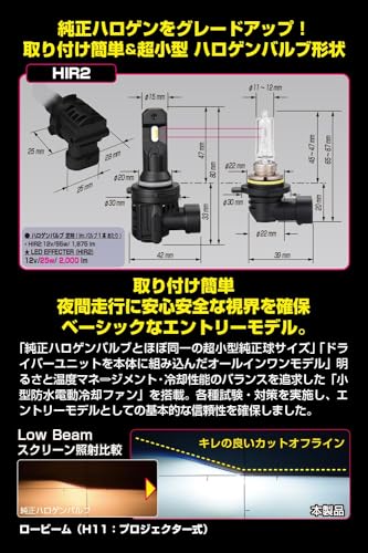 【Amazon.co.jp 限定】M's Basic by IPF ヘッドライト フォグランプ LED バルブ スマートシリーズ 6500K HIR2 ハロゲンサイズ型 ファン付きモデル AMZ-HFE1R1 最後 画像