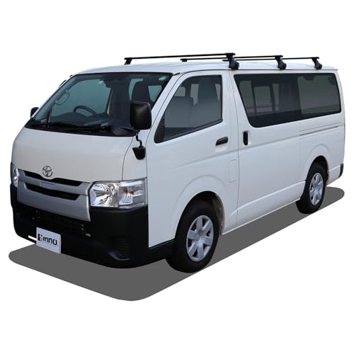 カーメイト(Carmate) inno(イノー) 車種別 スクエアベース 業務用 フルセット バー 3本 ドリップタイプ ハイエース/レジアスエース/タウンエース/ライトエース 等 ベースステー ベーシックステー ナット固定 キーロック システムキャリア ルーフキャリア ベースキャリア BU200 最後 画像